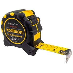 Komelon 7125IE; 25' x 1" Magnetic MagGrip Pro Tape Measure with Inch/Engineer Scale, Yellow/Black for $27
