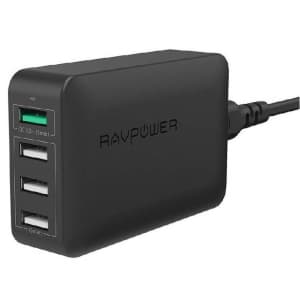 RAVPower 40W 4-Port Desktop Charger for $17 RAVPower 40W 4-Port Desktop Charger for $17