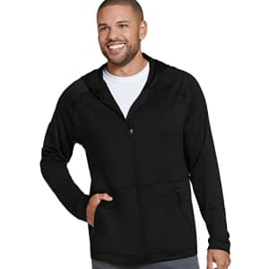 Jockey Men's Activewear Hooded Tech Jacket, Black, 2XL for $55