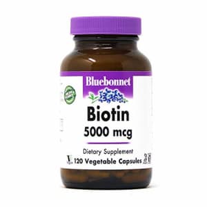 Bluebonnet Nutrition Biotin 5000 Mcg Vegetable Capsules, Biotin is a B Vitamin That Helps Make for $18