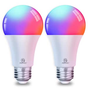 Energetic Lighting 9W LED Smart Light Bulb 2-Pack for $12