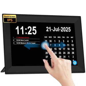 Tixinpo 10.1" Touchscreen Digital Clock for $30