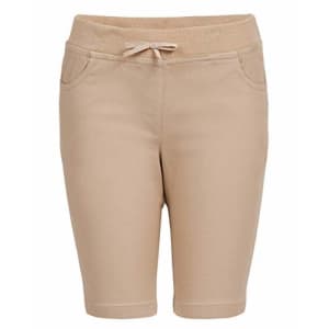 Chaps Girls' School Uniform Pull-On Bermuda Shorts, Khaki, 8 for $26