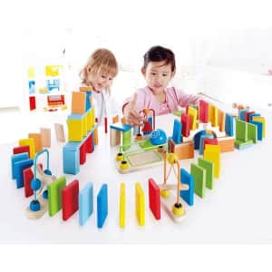 Hape Dynamo Kids' Wooden Domino Set for $18