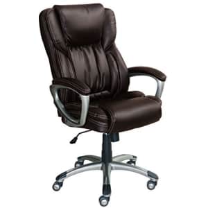 Serta Executive Office Adjustable Ergonomic Computer Chair with Layered Body Pillows, Waterfall for $170