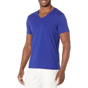 A|X ARMANI EXCHANGE Men's Solid Colored Basic Pima V-Neck T-Shirt, Deep Royal Blue, X-Small for $30