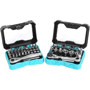 DuraTech 56-Piece 1/4" Mini Ratchet Wrench and Screwdriver Bit Set for $20