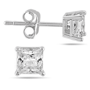 Szul 1/2-tcw Princess Diamond Studs in 14K White Gold for $317