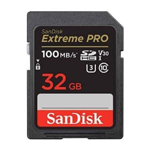 SanDisk Extreme PRO SDSDXXO-032G-GHJIN SD Card, 32 GB, SDHC Class 10, UHS-I, V30, Read Up to 100 for $17