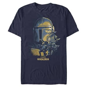 Star Wars Big & Tall Mandalorian MandoMon Epi3 Forever Men's Tops Short Sleeve Tee Shirt, Navy Blue for $14