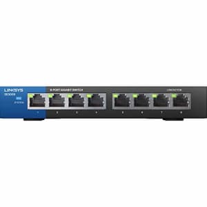 Linksys SE3008: 8-Port Gigabit Ethernet Unmanaged Switch, Computer Network, Auto-Sensing Ports for $40