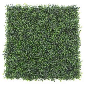 20" x 20" Artificial Boxwood Hedge Greenery Panel 12-Pack for $60