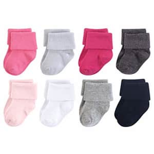 Luvable Friends Unisex Baby Fun Essential Socks, Gray Pink, 12-24 Months for $8