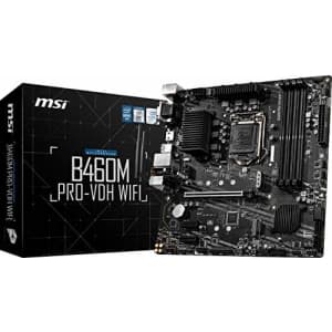 MSI B460M PRO-VDH WiFi ProSeries Motherboard (mATX, 10th Gen Intel Core, LGA 1200 Socket, DDR4, for $100 MSI B460M PRO-VDH WiFi ProSeries Motherboard (mATX, 10th Gen Intel Core, LGA 1200 Socket, DDR4, for $100