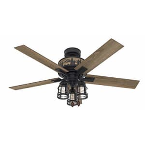 Hunter Mt. Vista Indoor Ceiling Fan with LED Lights and Pull Chain Control, 52", Natural Iron for $223