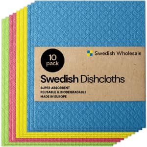 Swedish Wholesale Dish Cloth 10-Pack for $14