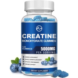 5,000mg Creatine Monohydrate Gummies 120-Count Bottle for $15