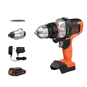 Black + Decker BLACK+DECKER 20V MAX Matrix Cordless Drill Combo Kit, 2-Tool (BDCDMT120IA) for $245