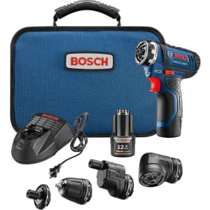 Bosch 12V Max. Brushless Flexiclick 5-In-1 Drill/Driver System for $110 Bosch 12V Max. Brushless Flexiclick 5-In-1 Drill/Driver System for $110