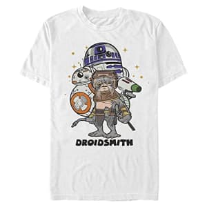 STAR WARS Big & Tall Rise of Skywalker Droid Smith Men's Tops Short Sleeve Tee Shirt, Black, for $10
