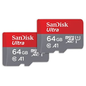 SanDisk 64GB 2-Pack Ultra microSDXC UHS-I Memory Card (2x64GB) with Adapter - SDSQUAB-064G-GN6MT for $18