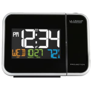 La Crosse Technology Color Projection Alarm Clock for $20