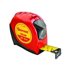 Starrett Exact Retractable Imperial / Metric Pocket Tape Measure with Nylon Coating, Self Adjusting for $25