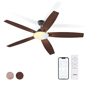 Amico Power Amico Ceiling Fans with Lights, 52'' Smart Modern Ceiling Fan with Remote Control, Reversible DC for $150