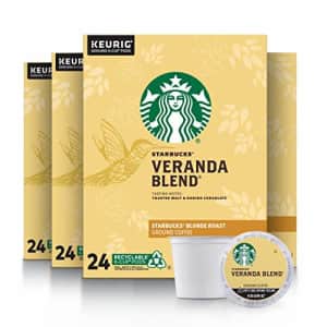 Starbucks Veranda Blend Coffee K-Cup Pods | Blonde Roast | Coffee Pods for Keurig Brewers | 4 Boxes for $68