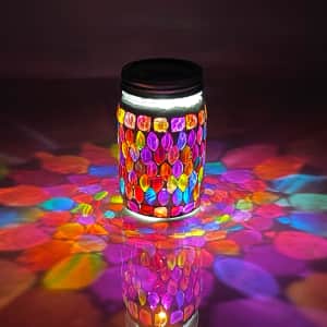 Solar Mosaic Jar Light 8-Pack for $35