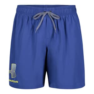 Under Armour Men's Standard Swim Trunks, Shorts with Drawstring Closure & Elastic Waistband, Blue for $28