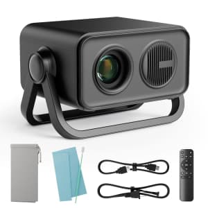 BKZ 360° Adjustable Bluetooth 5.4 Mini Projector w/ 1080p Support for $36