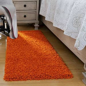 Ottomanson Shag Collection Area Rug, 20" x 59", Orange for $20 Ottomanson Shag Collection Area Rug, 20" x 59", Orange for $20