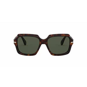 Persol PO0581S Square Sunglasses, Havana/Green, 54 mm for $202 Persol PO0581S Square Sunglasses, Havana/Green, 54 mm for $202