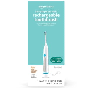 Amazon Basics Anti-Plaque Pro Sonic Rechargeable Toothbrush w/ Charger for $24