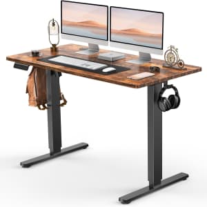 Smugdesk 48" x 24" Adjustable Height Electric Standing Desk for $90