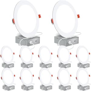 Energetic Smarter Lighting 6" LED Recessed Light 12-Pack for $40 Energetic Smarter Lighting 6" LED Recessed Light 12-Pack for $40
