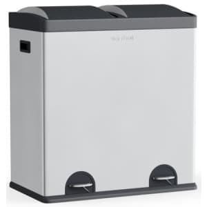 Step N' Sort 16-Gallon Stainless Steel Trash and Recycling Bin for $80 Step N' Sort 16-Gallon Stainless Steel Trash and Recycling Bin for $80