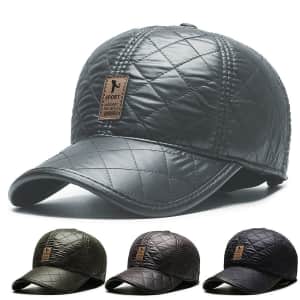 Faux Leather Baseball Cap: 2 for $8