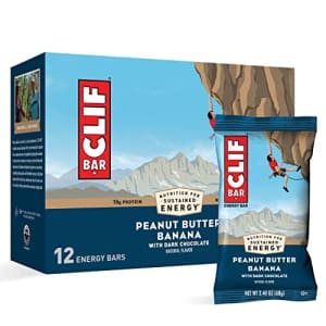 CLIF BARS - Energy Bars - Peanut Butter Banana with Dark Chocolate - Made with Organic Oats - Plant for $15