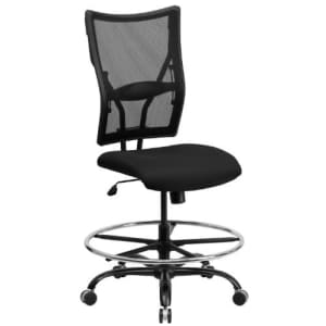 Flash Furniture HERCULES Series Big & Tall 400 lb. Rated Black Mesh Ergonomic Drafting Chair for $250 Flash Furniture HERCULES Series Big & Tall 400 lb. Rated Black Mesh Ergonomic Drafting Chair for $250
