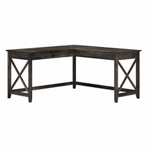 Bush Furniture Key West 60-inch Modern Farmhouse Writing Desk for Home Office, 60W, Dark Gray for $160