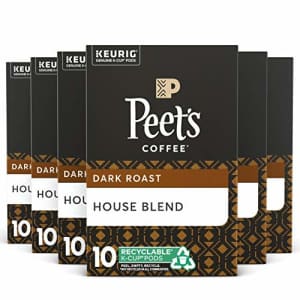 Peet's Peets Coffee House Blend K-Cup Coffee Pods for Keurig Brewers, Dark Roast, 60 Pods for $46