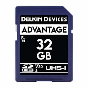 Delkin Devices 32GB Advantage SDHC Memory Card UHS-I (U3/V30) - High Speed SD Card 32GB for Cameras for $7