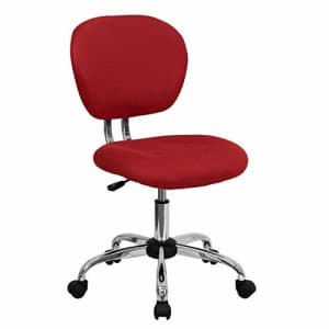 Flash Furniture Mid-Back Red Mesh Padded Swivel Task Office Chair with Chrome Base for $74