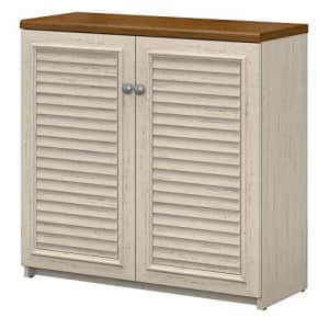 Bush Furniture Accent Cabinet with Doors and Shelves Fairview Collection Modern Sideboard Buffet for $140 Bush Furniture Accent Cabinet with Doors and Shelves Fairview Collection Modern Sideboard Buffet for $140