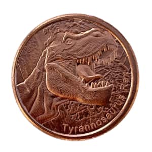 Tyrannosaurus Rex 1-oz. Copper Coin for $3
