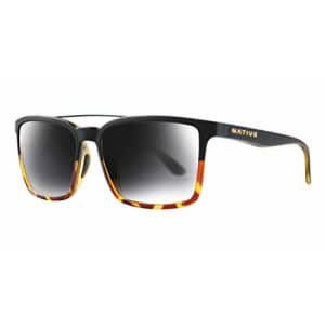 Native Eyewear Four Corners Polarized Sunglasses, Matte Black/Tort Frame/Gray Lens for $79
