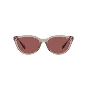 A|X ARMANI EXCHANGE Women's AX4130SU Universal Fit Cat Eye Sunglasses, Shiny Transparent for $52
