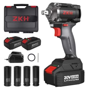 ZKH 20V 1/2" Cordless Impact Wrench for $82